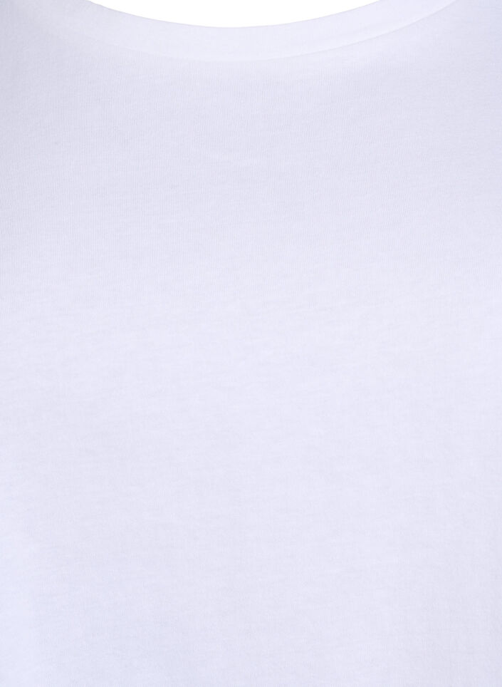 T-shirt med Broderie Anglaise-ärmar, Vit, Packshot image number 2