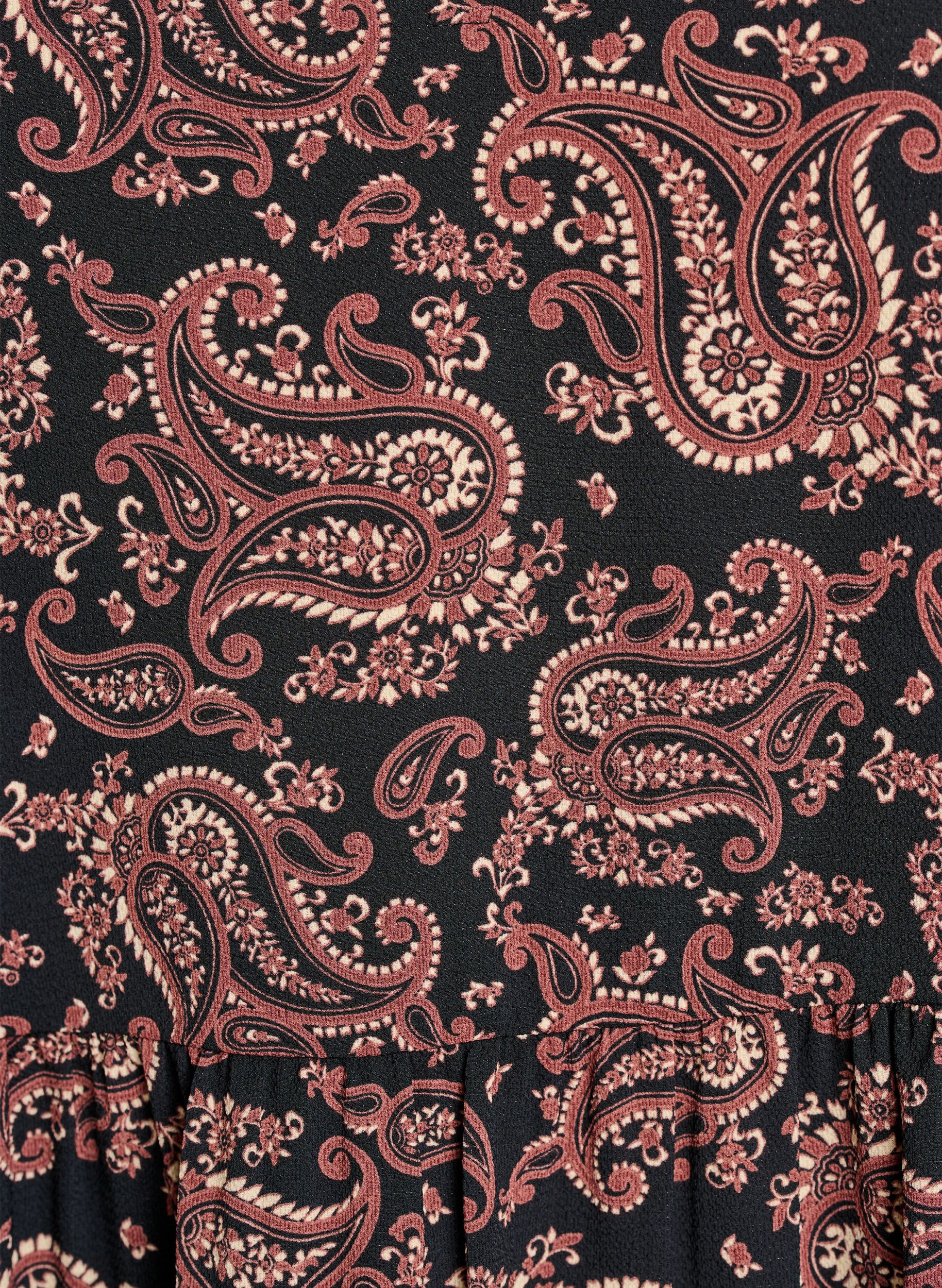 Zizzi Kort&auml;rmad kl&auml;nning med A-linje och sk&auml;rningar, Svart, Packshot image number 2