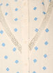 &Auml;rml&ouml;s blus med virkad kant och volangdetalj, Beige, Packshot image number 2