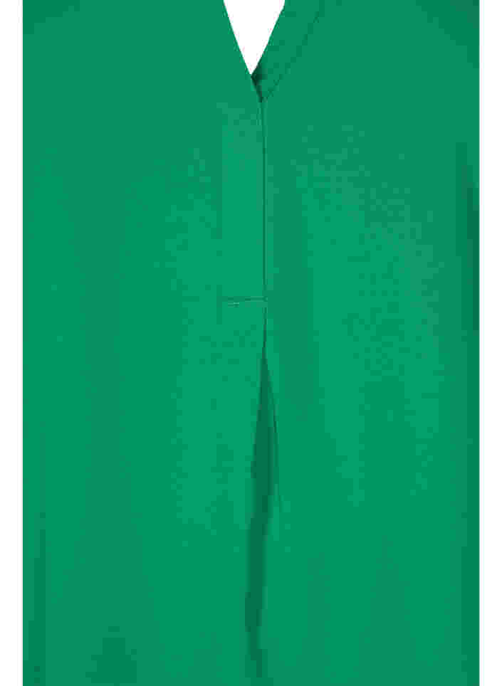 Kortärmad blus med v-ringning, Jolly Green, Packshot image number 2