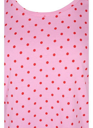 Prickig t-shirt i bomull, Prism Pink W. Dot, Packshot image number 2