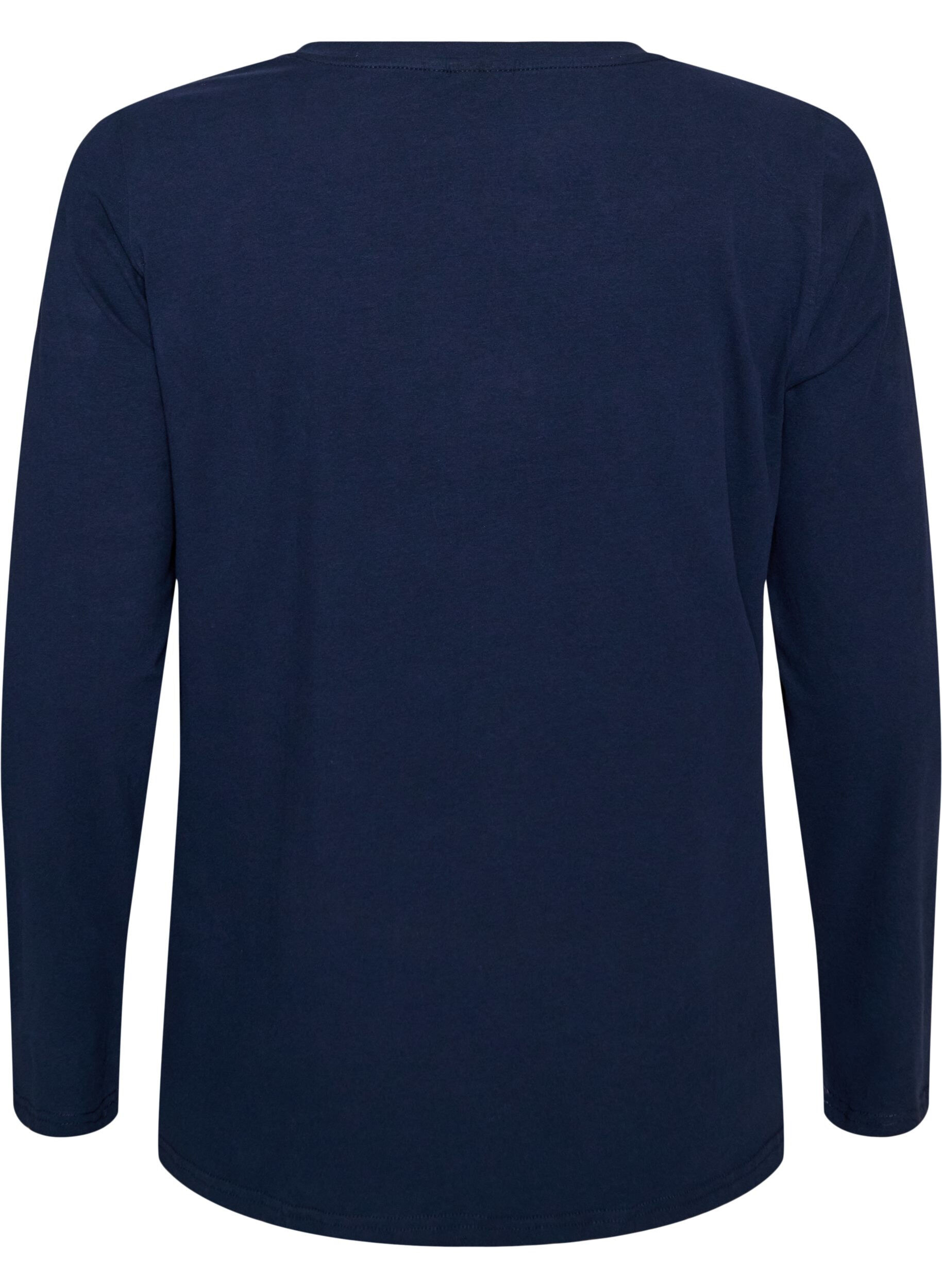 ZizziBaslinne i jersey med l&aring;nga &auml;rmar, Bl&aring;, Packshot image number 1