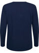Baslinne i jersey med l&aring;nga &auml;rmar, Bl&aring;, Packshot image number 1