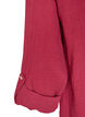Blus i bomullsmuslin med broderie anglaise, R&ouml;d, Packshot image number 3