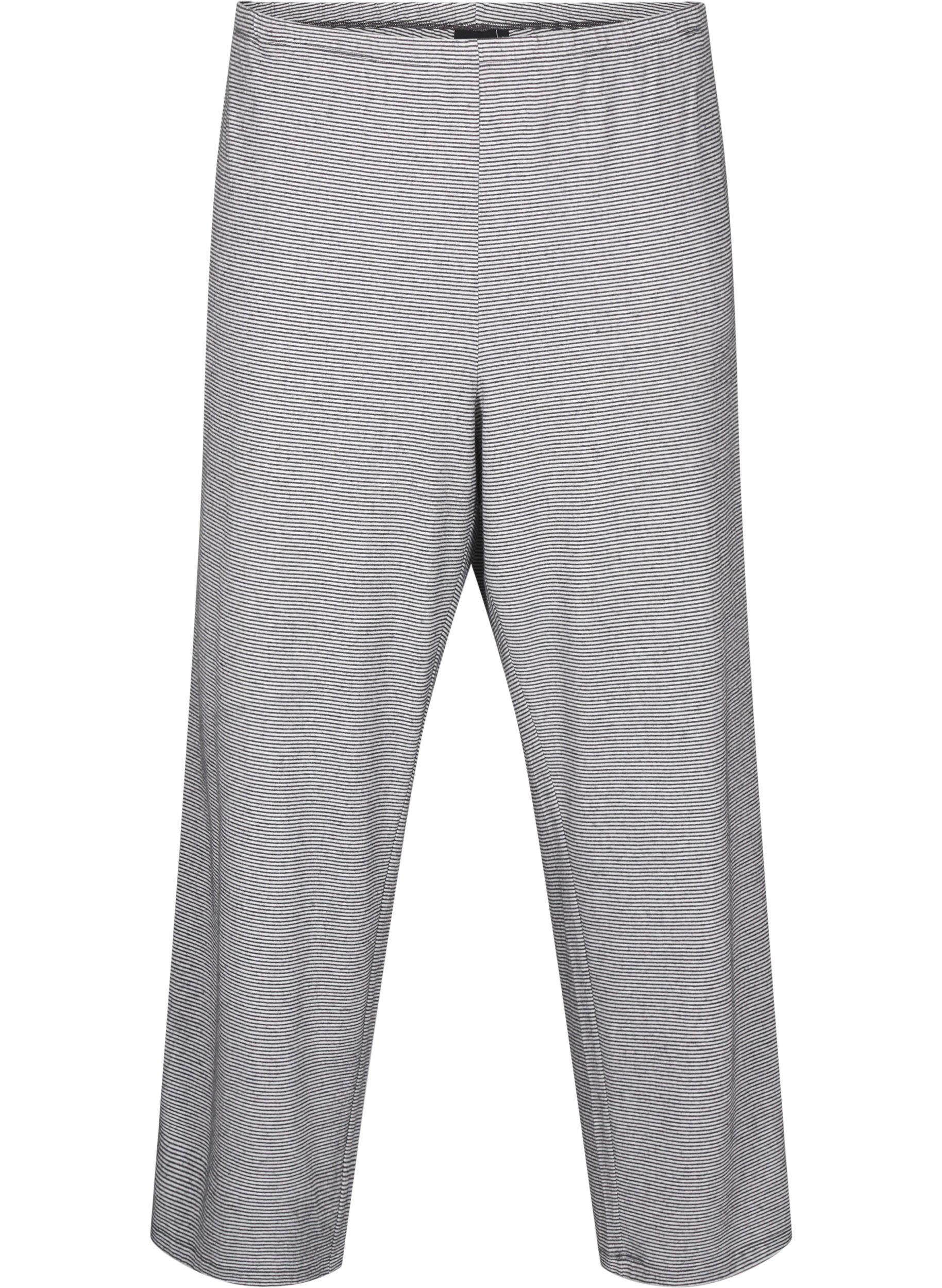 Zizzi Pyjamasbyxor med fickor, Striped DGM , Packshot image number 0