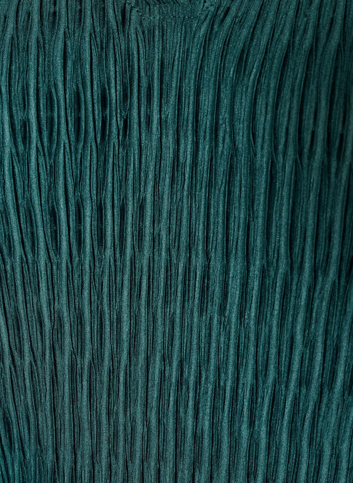 Blus med v&aring;gig struktur och ballongform, Gr&ouml;n, Packshot image number 2