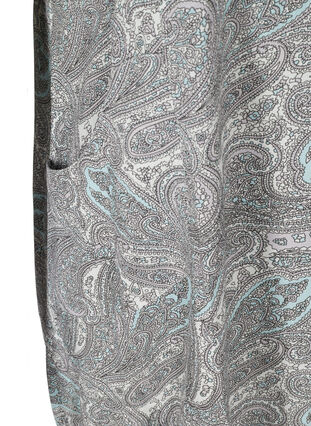 Kortärmad viskosklänning med mönster, Bright Paisley, Packshot image number 3