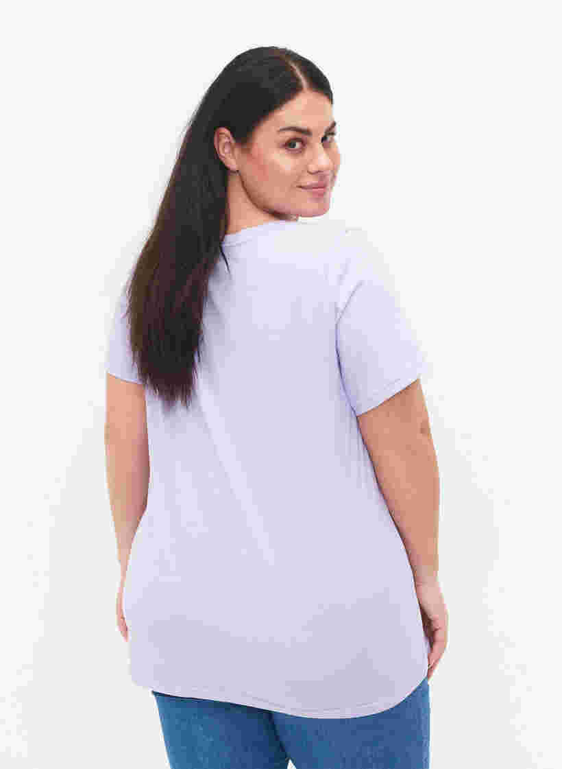 T-shirt i bomull med tryck, Lavender COLOR, Model image number 1