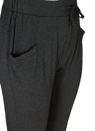 Lösa byxor med fickor, Dark Grey Melange, Packshot image number 2
