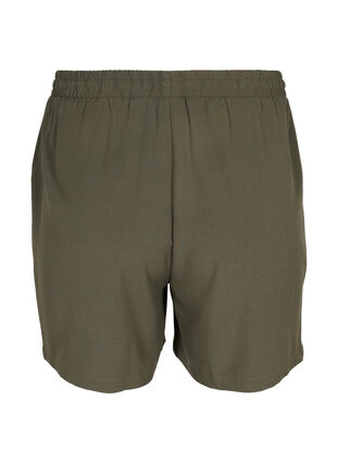 Shorts med lös passform och fickor, Dark Olive, Packshot image number 1