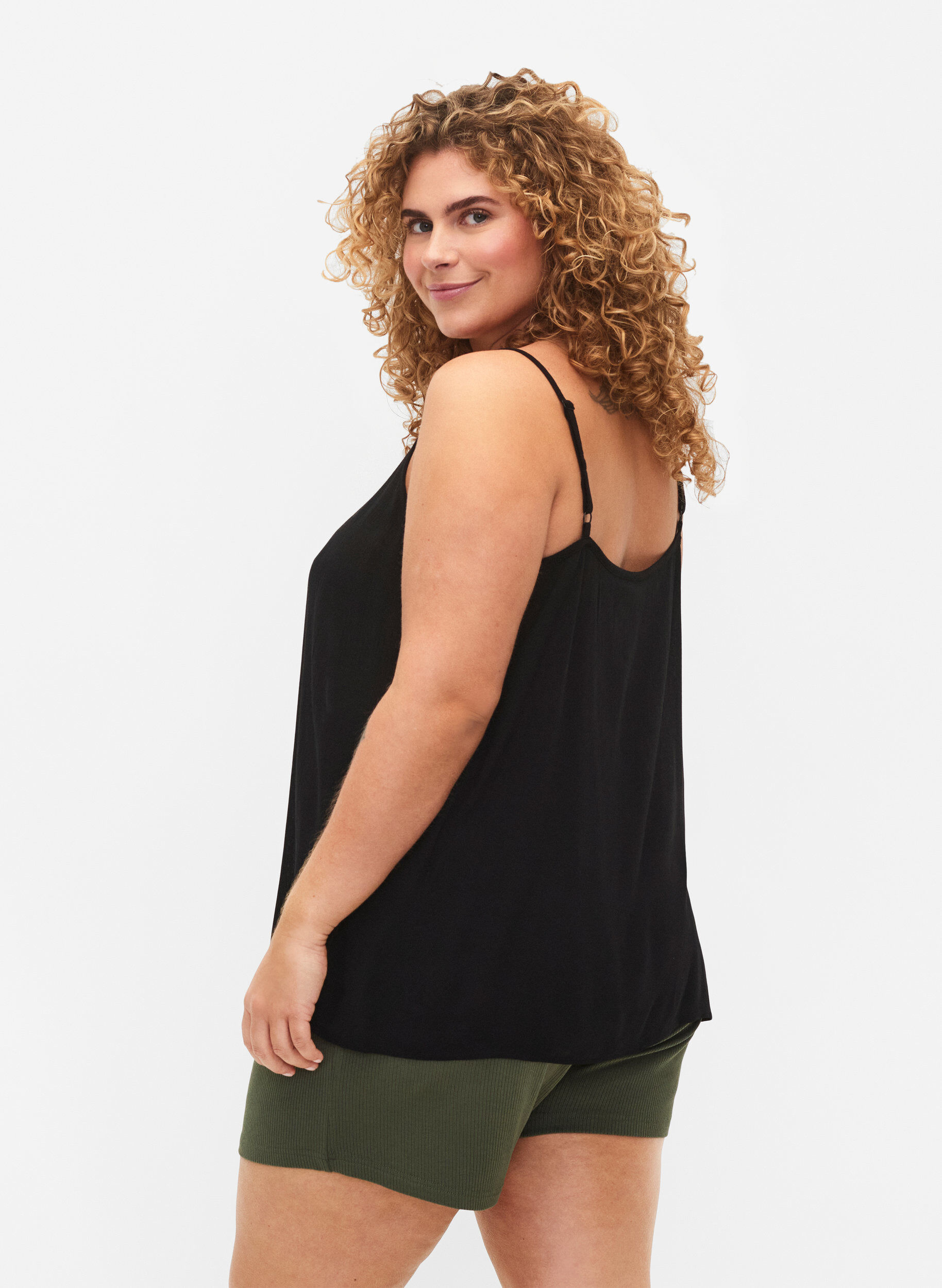 ZizziLinne i viskos, Svart, Model image number 2