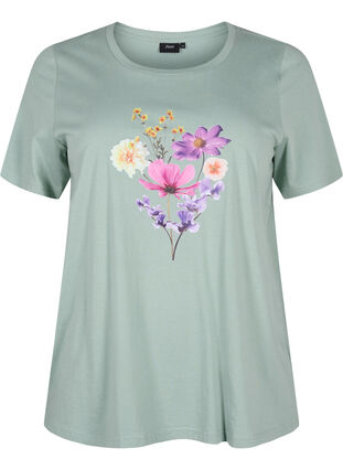T-shirtar med blomstermotiv, Chinois G. w. Flower, Packshot image number 0
