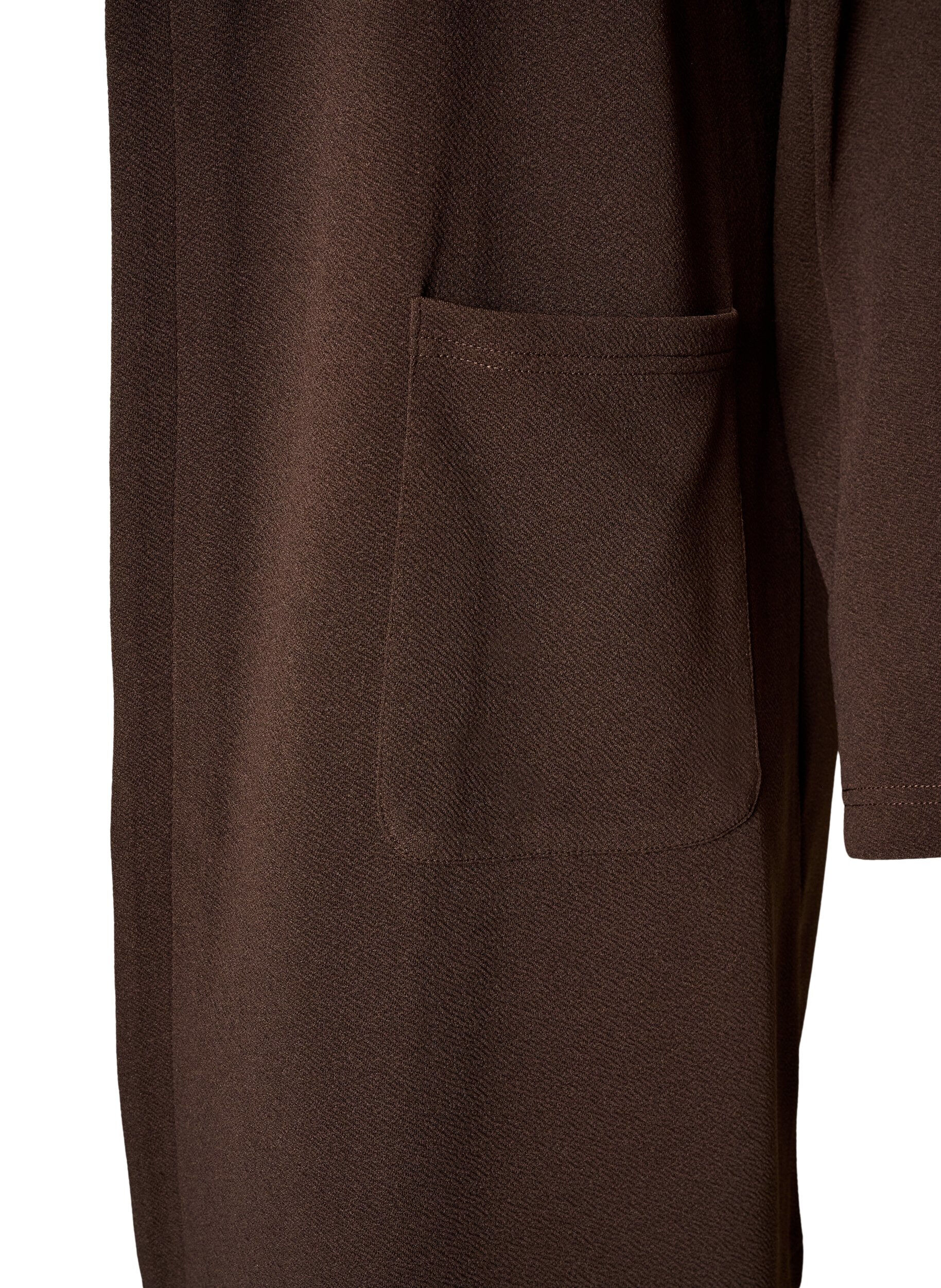 ZizziL&aring;ng kavaj med fickor, Brun, Packshot image number 3