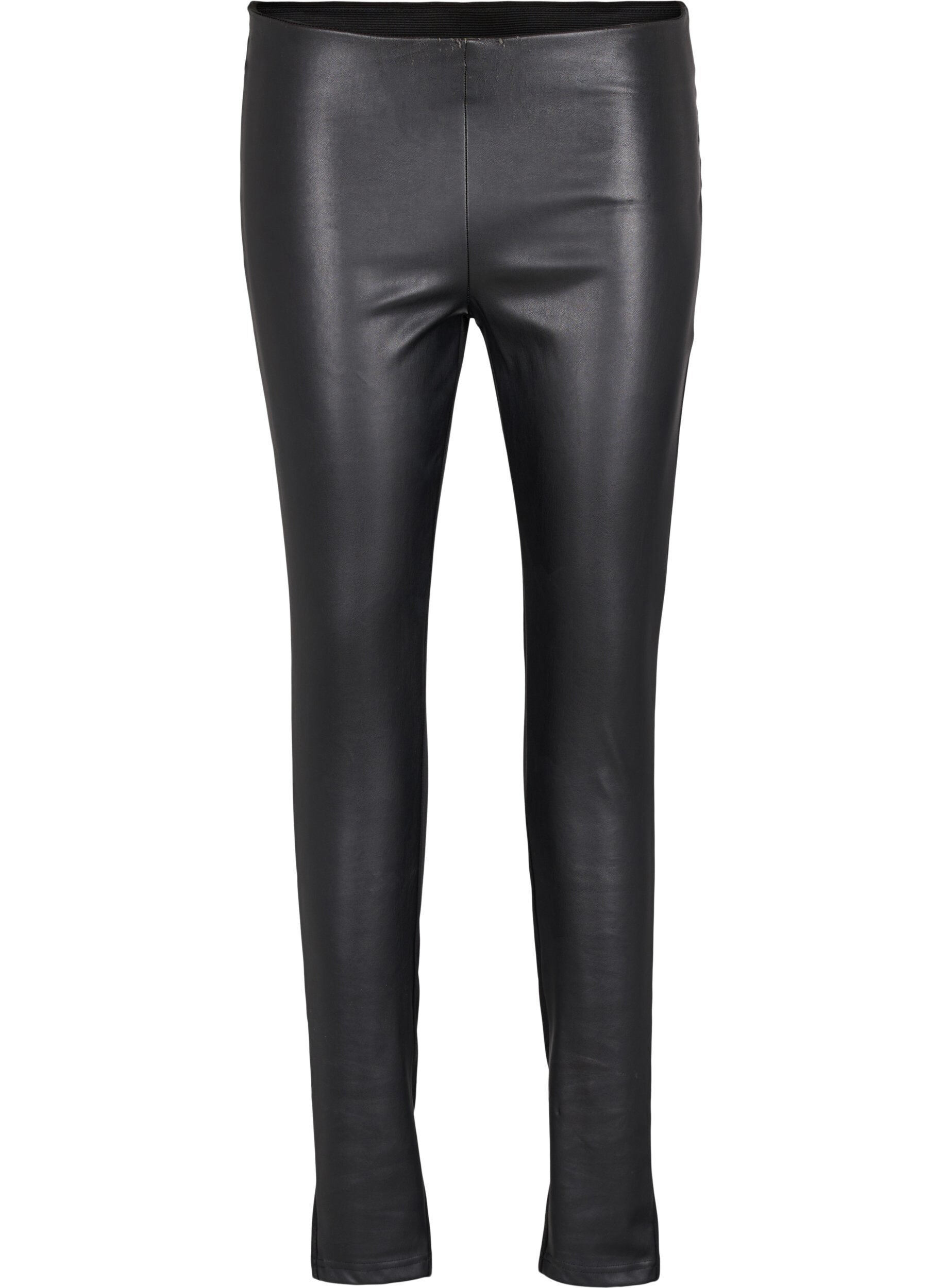 Zizzi Leggings i l&auml;derimitation, Black, Packshot image number 0