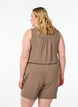 Shorts med fickor och res&aring;r i midjan, Brun, Model image number 2