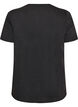 T-shirt i ekologisk bomull med tryck, Svart, Packshot image number 1