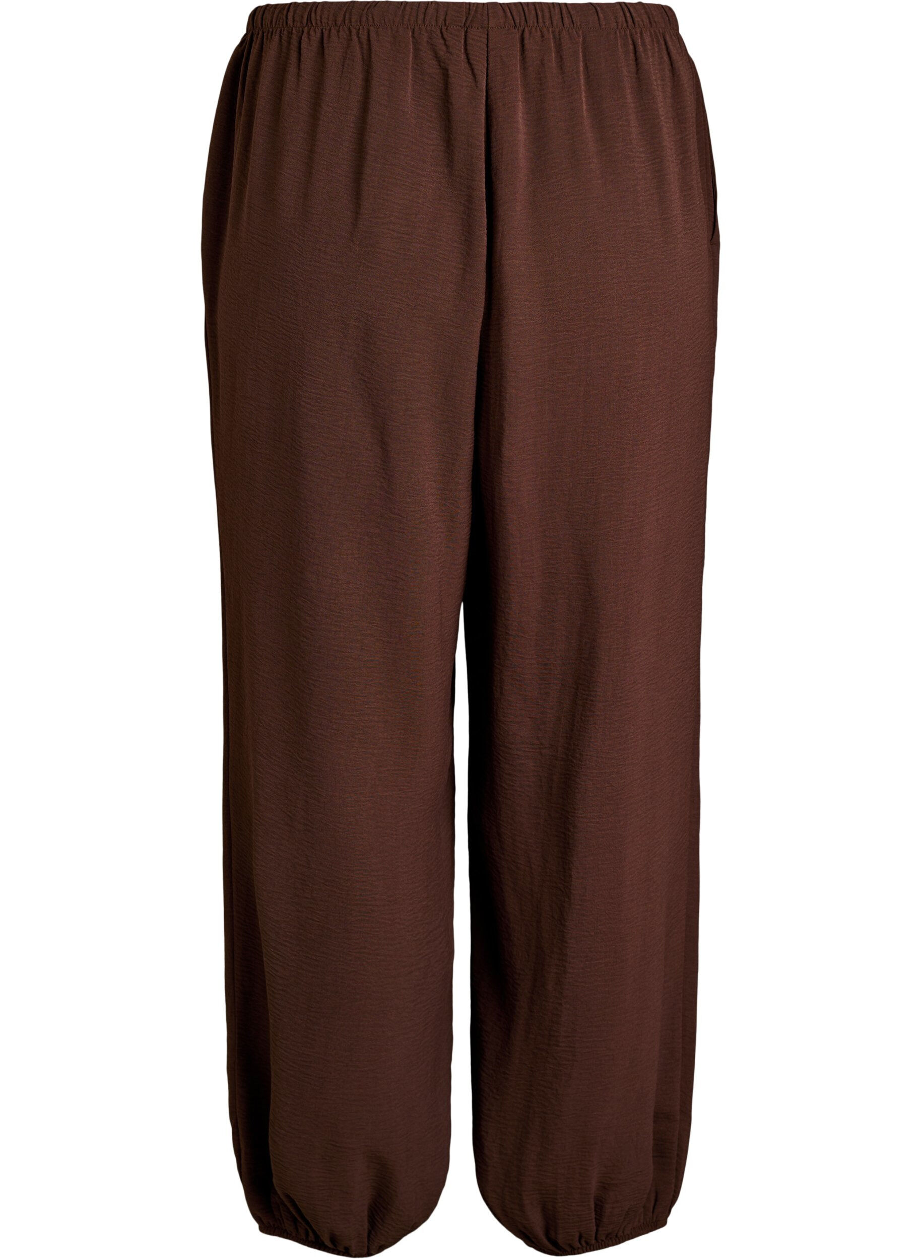 ZizziBallongbyxor med h&ouml;g midja, Brun, Packshot image number 1