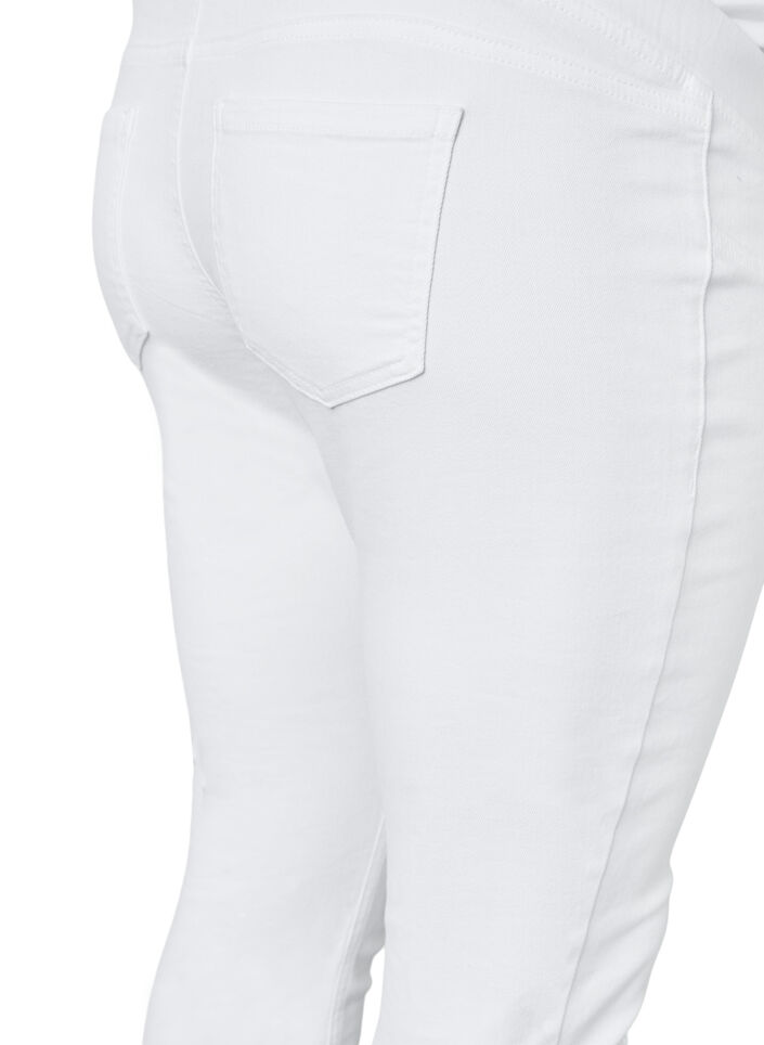 Gravidjeggings i bomull , White, Packshot image number 3
