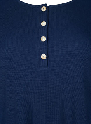 Nattskjorta med långa ärmar, Navy Blazer, Packshot image number 2