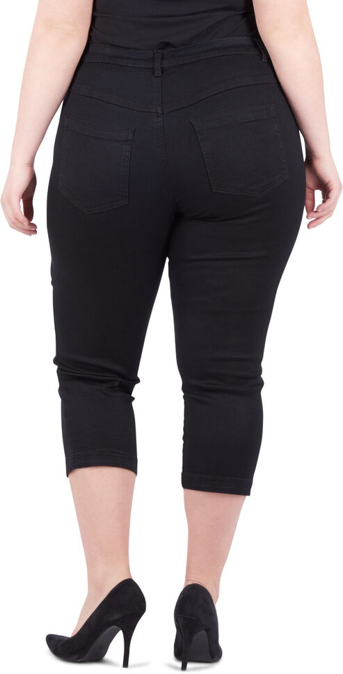 Slim fit Emily capri-jeans, Svart, Packshot image number 4
