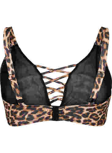 Bikini-bh med leopardtryck och korsade band, Autentic Leopard, Packshot image number 1