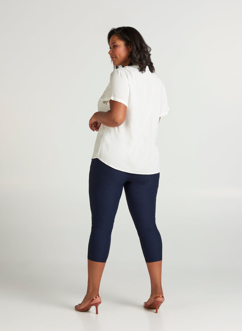 Tighta 3/4 byxor med blixtlås, Night Sky, Model image number 1