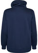 Sweatshirt med h&ouml;g krage och fickor, Bl&aring;, Packshot image number 1