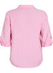 Skjorta i linne och viskos med 3/4-&auml;rmar, Rosa, Packshot image number 1