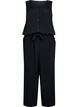 Ärmlös jumpsuit i viskos, Black, Packshot image number 0