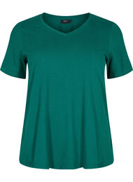 Enfärgad t-shirt i bomull, Evergreen