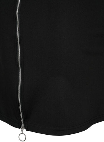 Kroppsnära kjol med dragkedja i sidan, Black, Packshot image number 3
