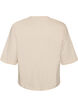 T-shirt med texttryck och m&auml;rken, Beige, Packshot image number 1
