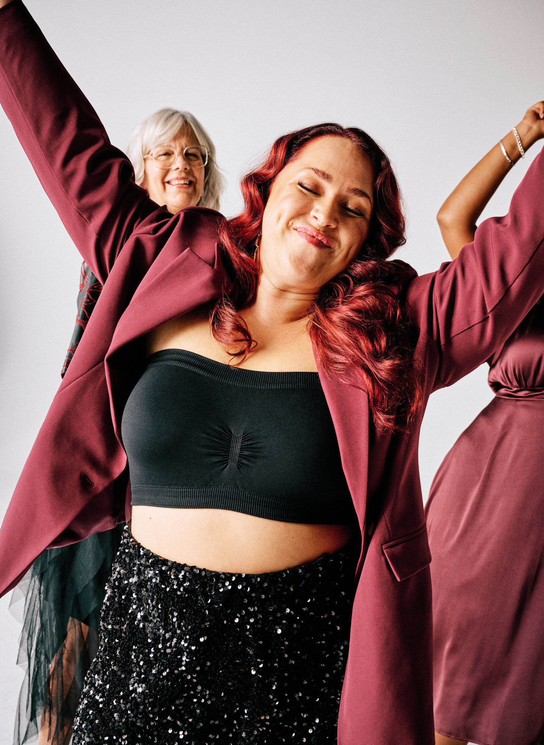 Zizzi Klassisk kavaj med knappst&auml;ngning, R&ouml;d, Image image number 0