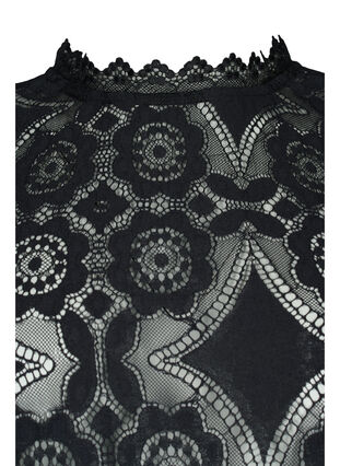 Långärmad klänning i spets, Black, Packshot image number 2