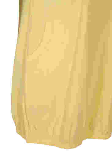 Kortärmad klänning i bomull, Goldfinch, Packshot image number 3