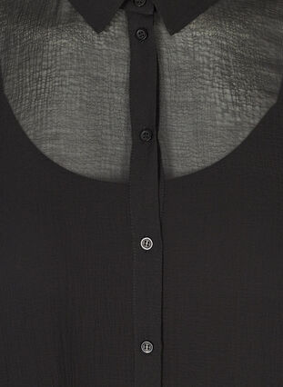 Långärmad klänning med knappstängning, Black, Packshot image number 2