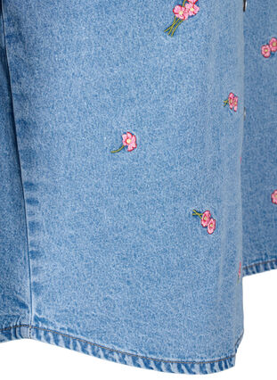 Jeansskjorta med broderade blommor, L.B.D.Flower AOP, Packshot image number 3