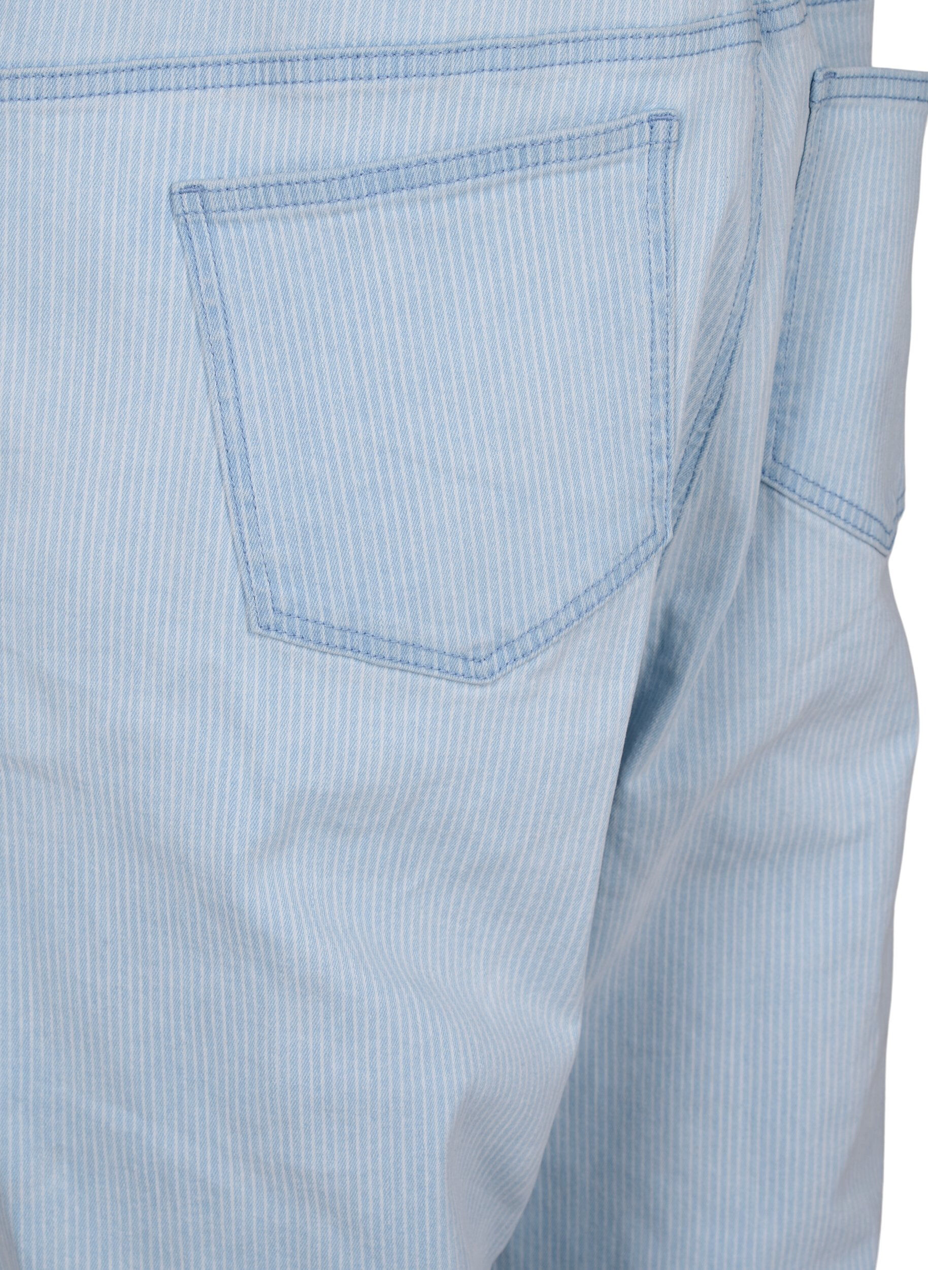 ZizziRandiga denim h&auml;ngselbyxor?, Bl&aring;, Packshot image number 4
