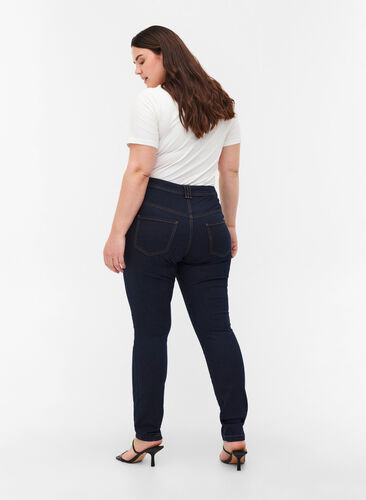 Extra slim Amy jeans med hög midja, 1607B Blu.D., Model image number 1