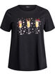 Jul-t-shirt i ekologisk bomull, Svart, Packshot image number 0