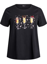 Jul-t-shirt i ekologisk bomull, Svart