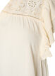 Tunika med broderie anglaise och volang&auml;rmar, Beige, Packshot image number 2