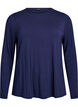 Enf&auml;rgad blus med l&aring;nga &auml;rmar, Bl&aring;, Packshot image number 0