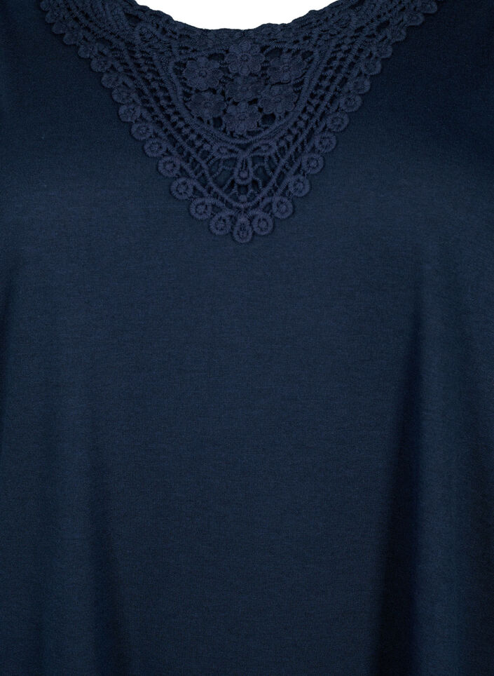 Ärmlös topp med spets, Total Eclipse, Packshot image number 2