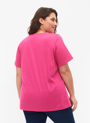 FLASH - V-ringad T-shirt, Raspberry Rose, Model image number 1