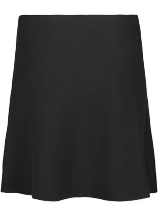 Kort kjol med a-form, Black, Packshot image number 1