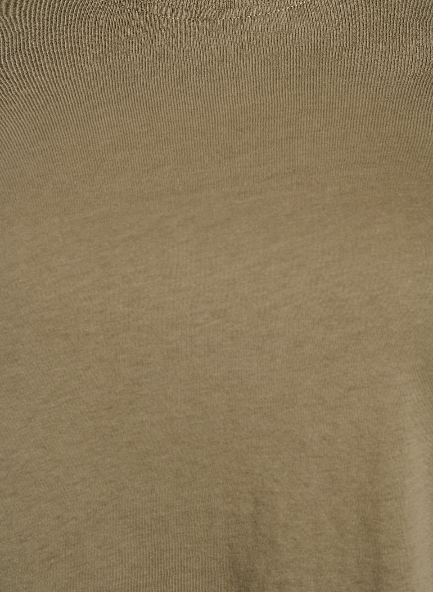 Zizzi Enkel t-shirt i bomull med rund halsringning, Gr&ouml;n, Packshot image number 2