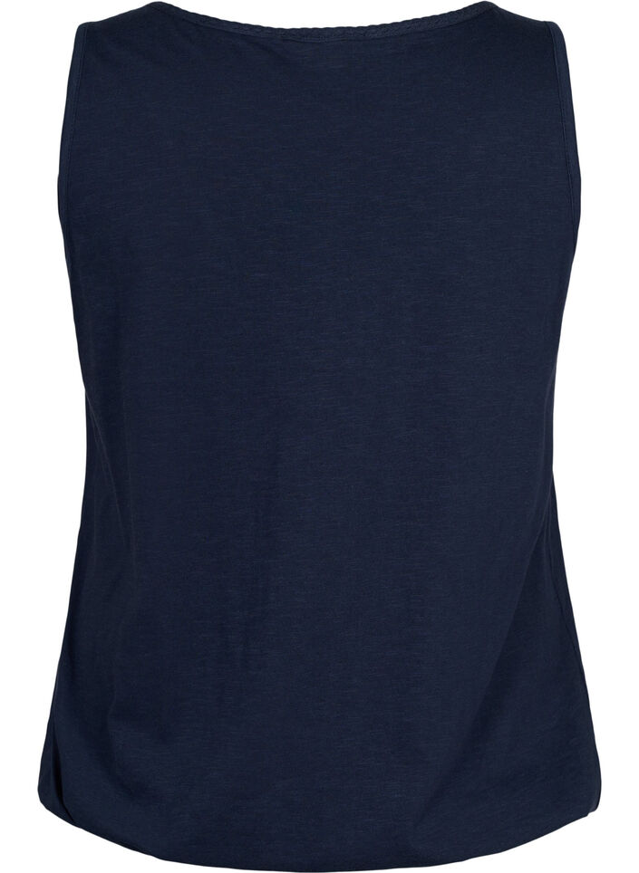 Bomullstopp med spetskant, Navy Blazer, Packshot image number 1