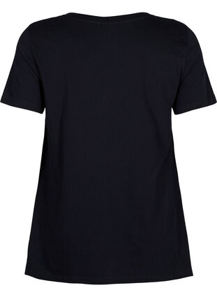 T-shirt i bomull med kort ärmar, Black W. Sun, Packshot image number 1