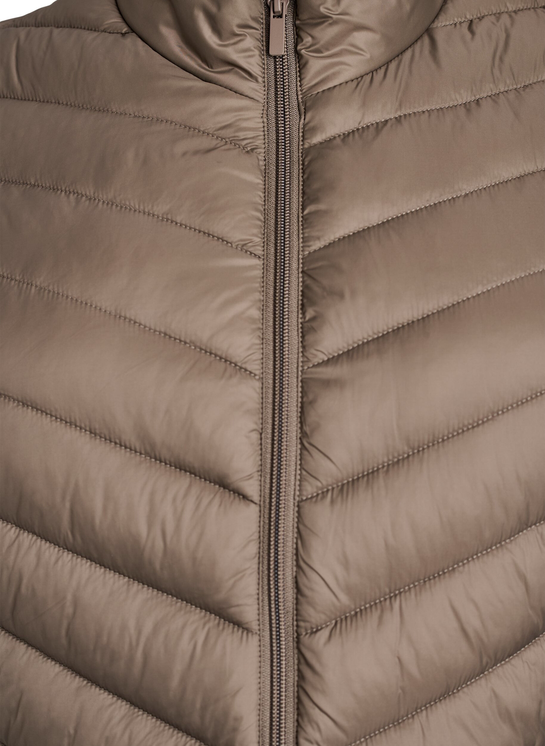 Zizzi L&auml;tt jacka med fickor, Brun, Packshot image number 2